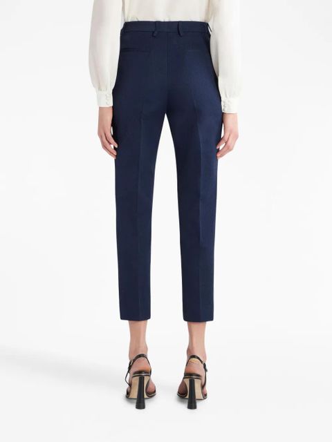 ETRO tapered-leg mid-waist trousers - Blue