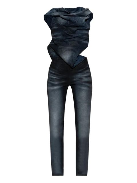 Diesel asymmetric-design jumpsuit - Blue