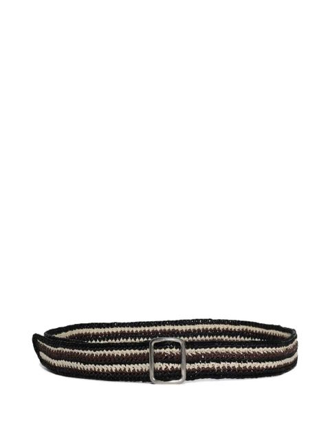 The Row Ara striped buckle belt - Black - zdjęcie produktu nr 1