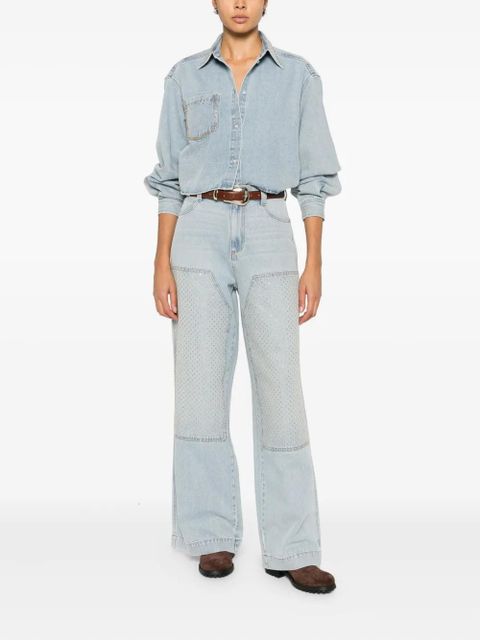 SANDRO rhinestone-embellished jeans - Blue - zdjęcie produktu nr 2