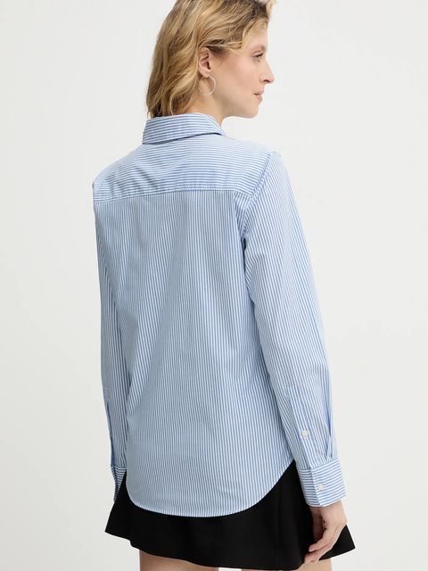 Tommy Hilfiger koszula damska kolor niebieski regular z kołnierzykiem klasycznym WW0WW47169