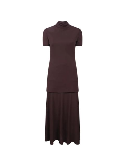 Jil Sander roll-neck maxi dress - Brown - zdjęcie produktu nr 1