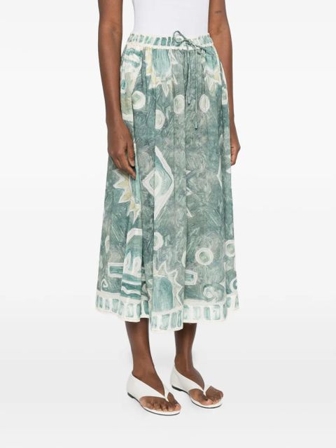 ALEMAIS Samira print trousers - Green