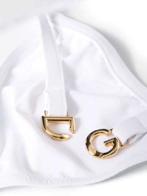 Dolce & Gabbana logo-plaque triangle-cup bikini - White