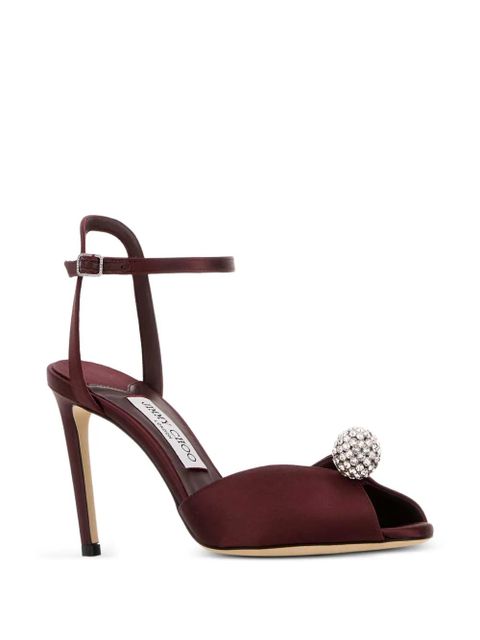 Jimmy Choo 85mm Sacora satin sandals - Red - zdjęcie produktu nr 2