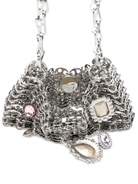 Rabanne chain satchel shoulder bag - Silver