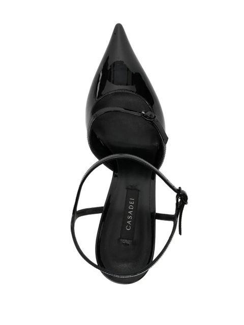 Casadei 90mm patent leather pumps - Black