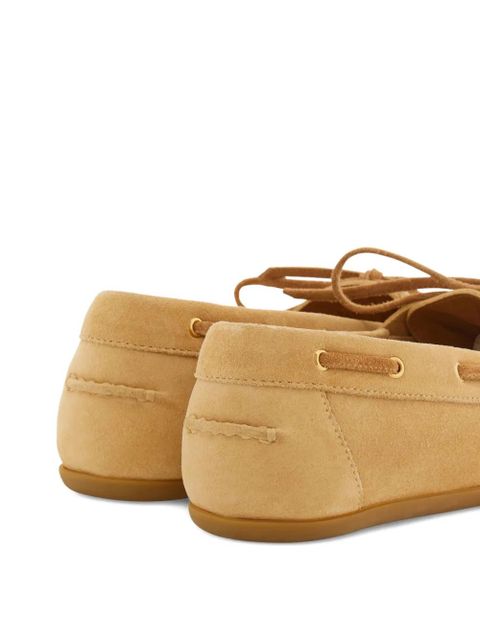 Ferragamo leather boat shoes - Neutrals