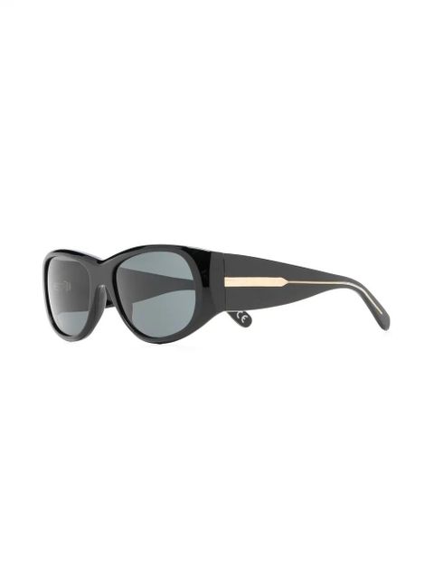 Marni Eyewear wide-arm oval sunglasses - Black - zdjęcie produktu nr 2