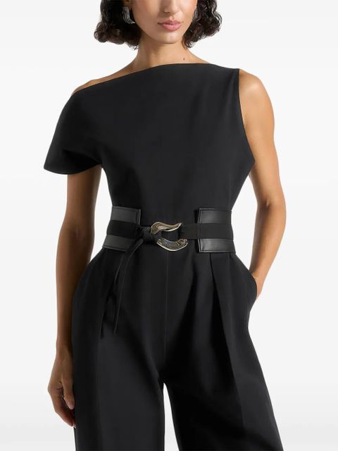 Manière De Voir Valerie one-shoulder jumpsuit - Black