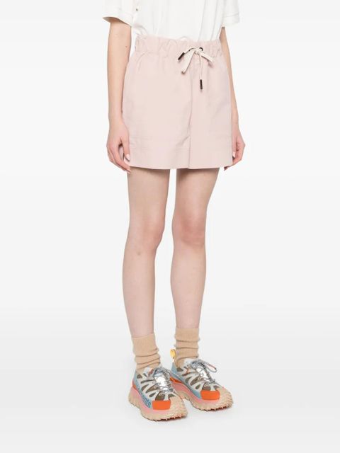Moncler Grenoble logo-embroidered shorts - Pink