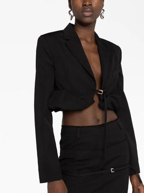 Jacquemus La veste croissant cropped blazer - Black