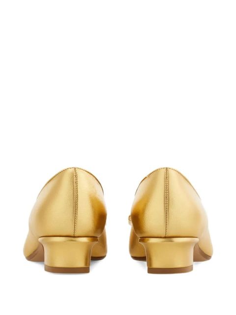 Ferragamo 30mm Vara bow-detail pumps - Gold