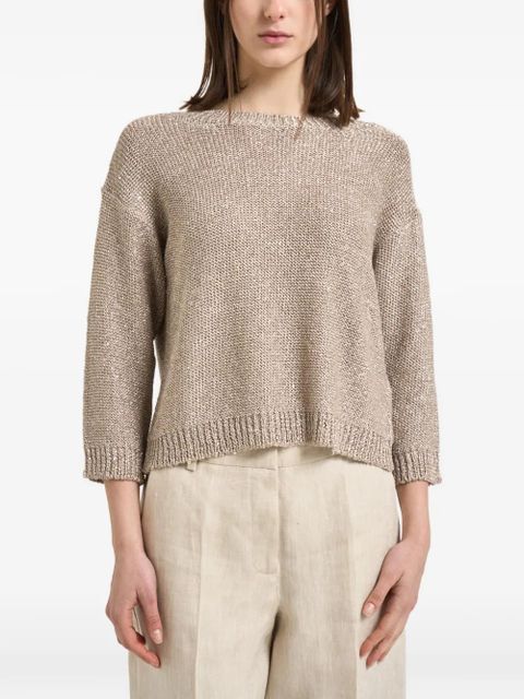 Weekend Max Mara lurex-embellishment sweater - Gold - zdjęcie produktu nr 2