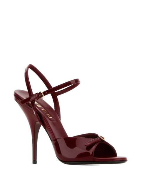 Miu Miu leather sandals - Red - zdjęcie produktu nr 2