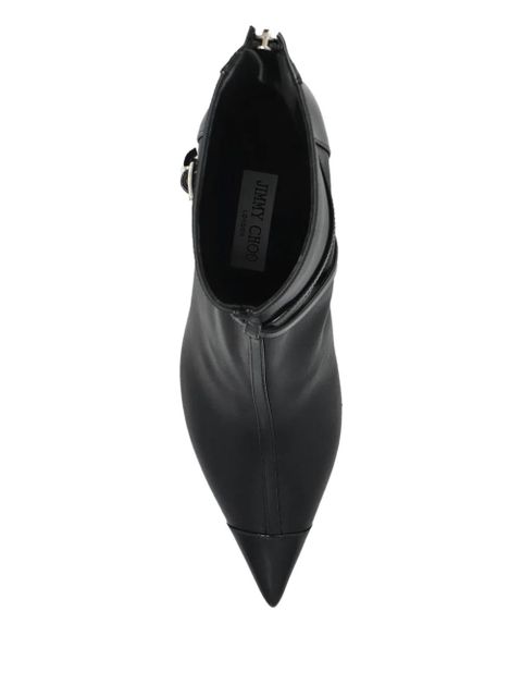 Jimmy Choo 70mm pearl-embellished pointed-toe boots - Black