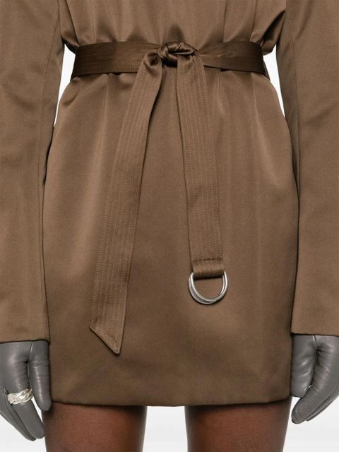 Nanushka belted crew-neck mini dress - Brown