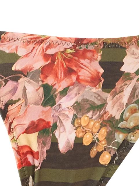 Jean Paul Gaultier floral-print bikini - Green