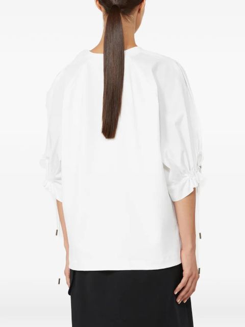 Max Mara ruffled-sleeve top - White