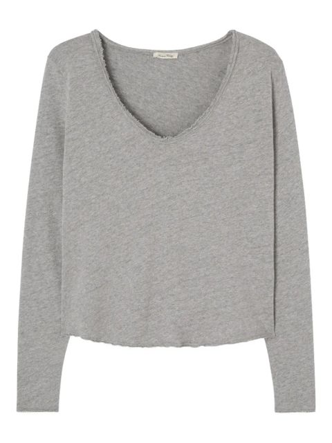 American Vintage long-sleeve V-neck T-shirt - Grey - zdjęcie produktu nr 1