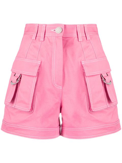 Balmain high-waisted cargo shorts - Pink