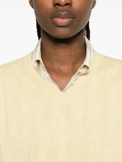 The Row V-neck sweater - Yellow