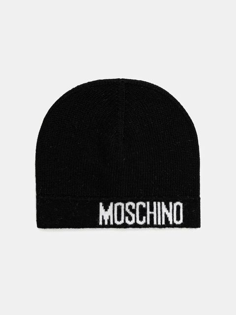 Moschino czapka z wełną kolor czarny M3344 65463 - zdjęcie produktu nr 1