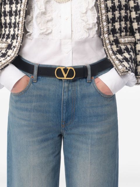 Valentino Garavani VLogo Signature leather belt - Black - zdjęcie produktu nr 2