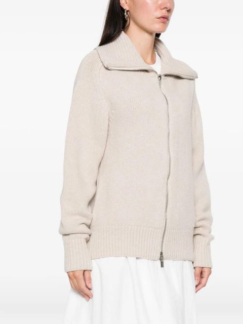 Jacquemus zip-collar cardigan - Neutrals
