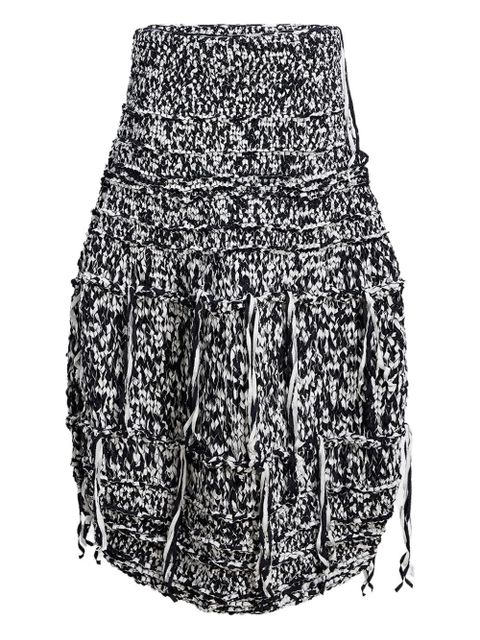 KHAITE Inna drawstring tiered skirt - Blue - zdjęcie produktu nr 1