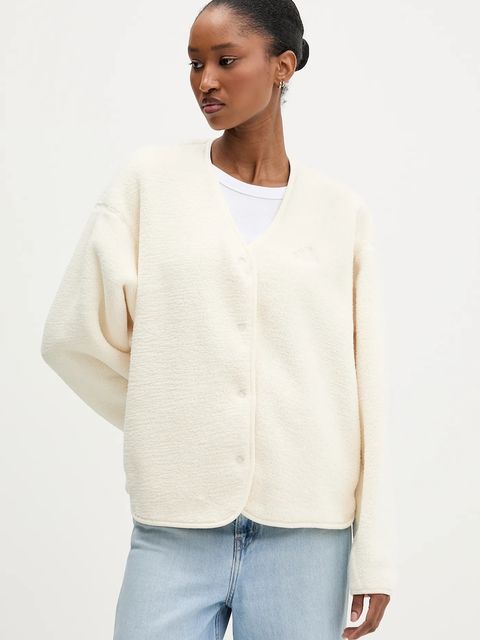 adidas bluza polarowa Future Icons damska kolor beżowy gładka KB5234