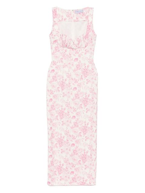 Rowen Rose rose-print maxi dress - White - zdjęcie produktu nr 1