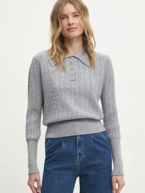 Answear.LAB sweter damski kolor szary lekki