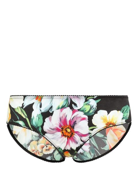 Dolce & Gabbana floral-print briefs - Black - zdjęcie produktu nr 1