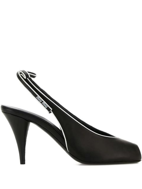 Miu Miu 80mm slingback sandals - Black - zdjęcie produktu nr 1