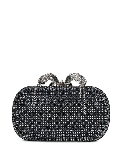 Self-Portrait crystal-embellished clutch bag - Blue - zdjęcie produktu nr 2