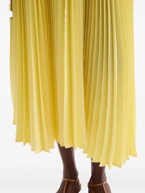 Jil Sander pleated midi skirt - Yellow