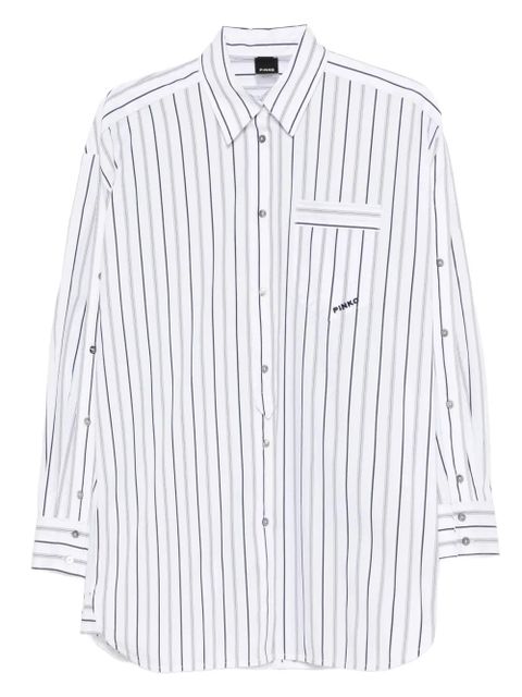 PINKO striped-pattern pocket shirt - White - zdjęcie produktu nr 1