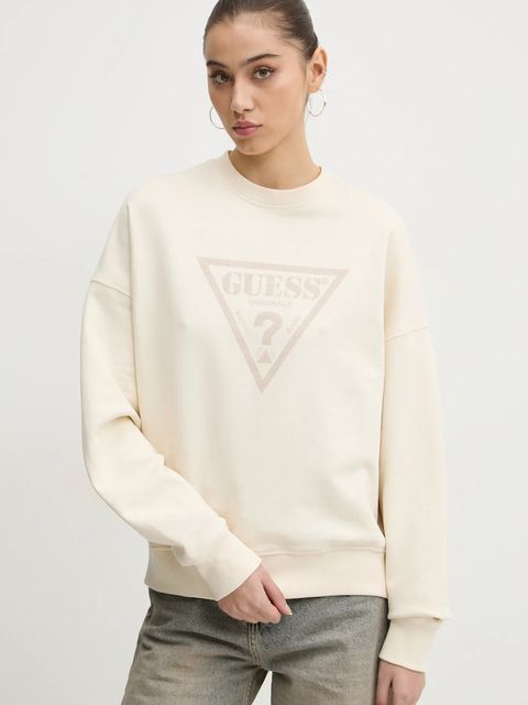 Guess Originals bluza bawełniana damska kolor beżowy z nadrukiem W5RQ14 K68I1 - zdjęcie produktu nr 1