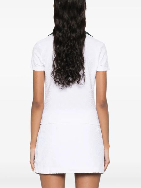 Casablanca ribbed-collar shirt - White