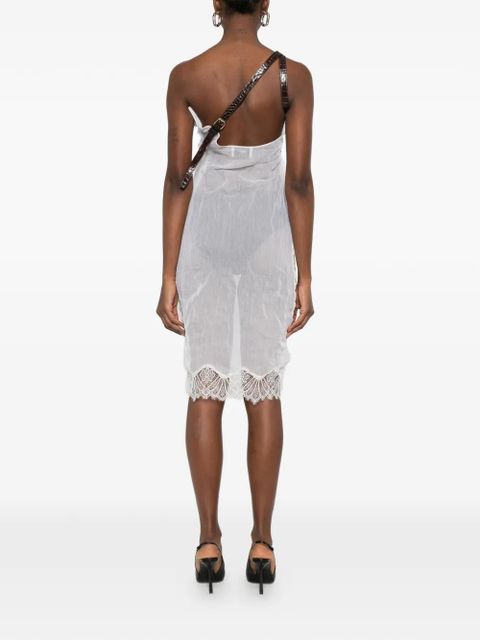 Coperni wrinkled mini dress - White