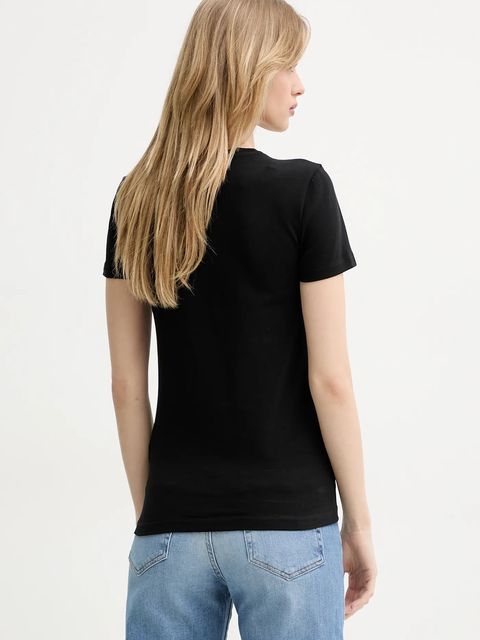Iceberg t-shirt bawełniany damski kolor czarny F091 6318