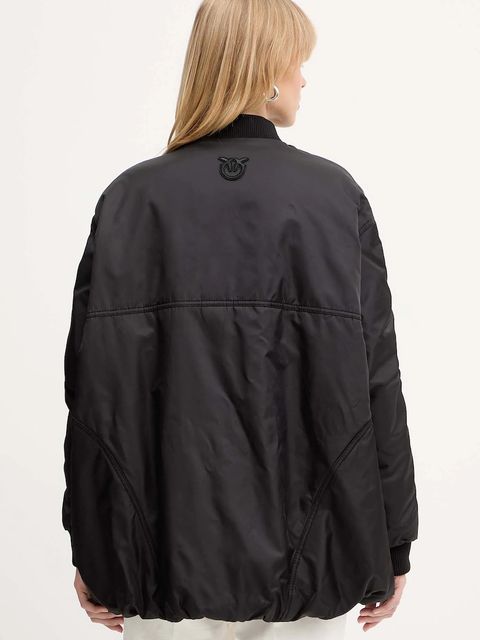 Pinko kurtka kolor czarny przejściowa oversize 105340 A2OL