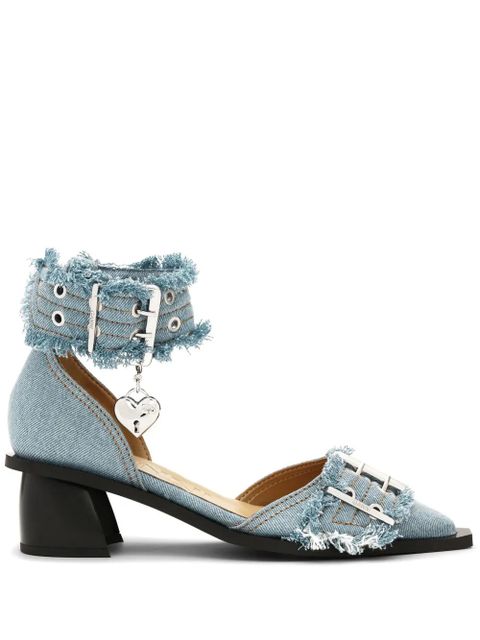GANNI 50mm Denim Feminine pumps - Blue - zdjęcie produktu nr 1