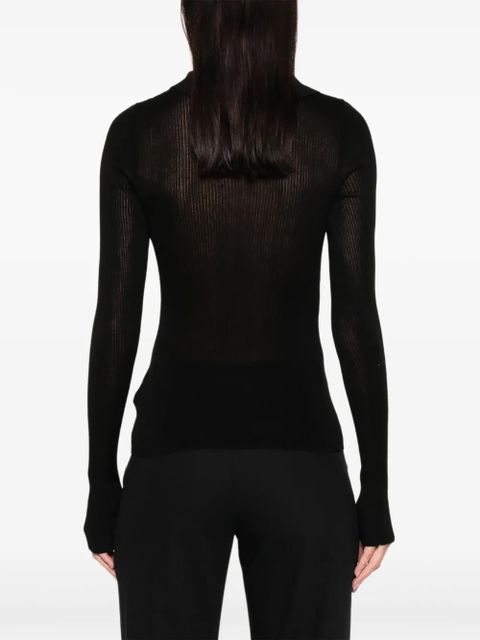 St. Agni long-sleeves polo top - Black