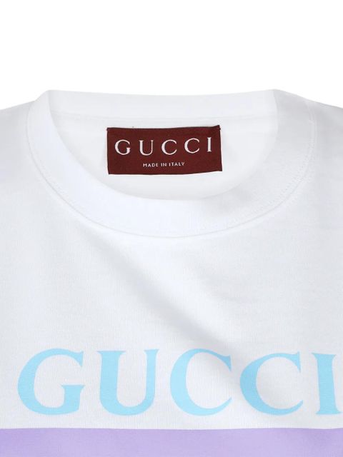 Gucci crew-neck logo-print T-shirt - White