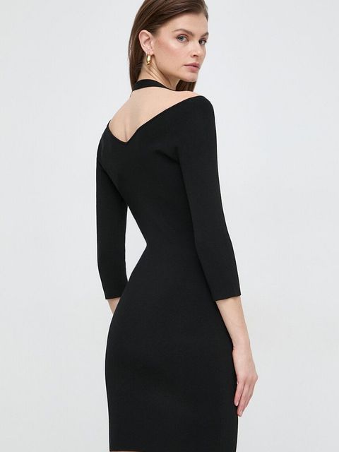 Patrizia Pepe sukienka kolor czarny mini dopasowana 8A1244 K164