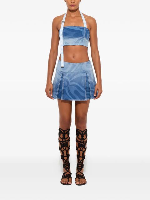 PUCCI Marmo print denim skirt - Blue - zdjęcie produktu nr 2