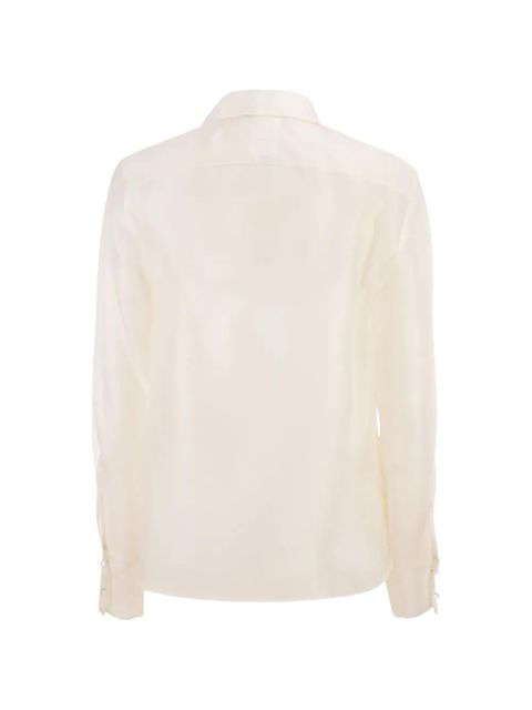 Max Mara Mseagi embroidered-flower silk shirt - Neutrals - zdjęcie produktu nr 2