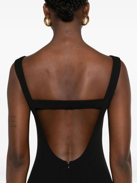 Solace London Imogen boat-neck maxi dress - Black